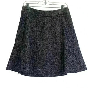 Women’s Ann Taylor Navy Blue Woven Wool Blend A-line Midi Skirt. Size 6 NWOT